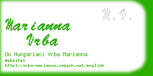 marianna vrba business card